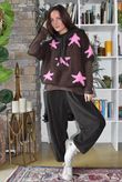 Big Softie Star Short Sleeve Knit Chocolate